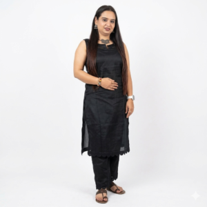Black Gleace Cotton Co-ord Set for Daily Wear